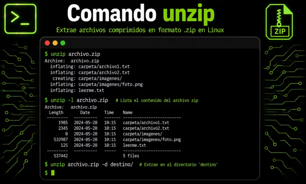 comando-unzip
